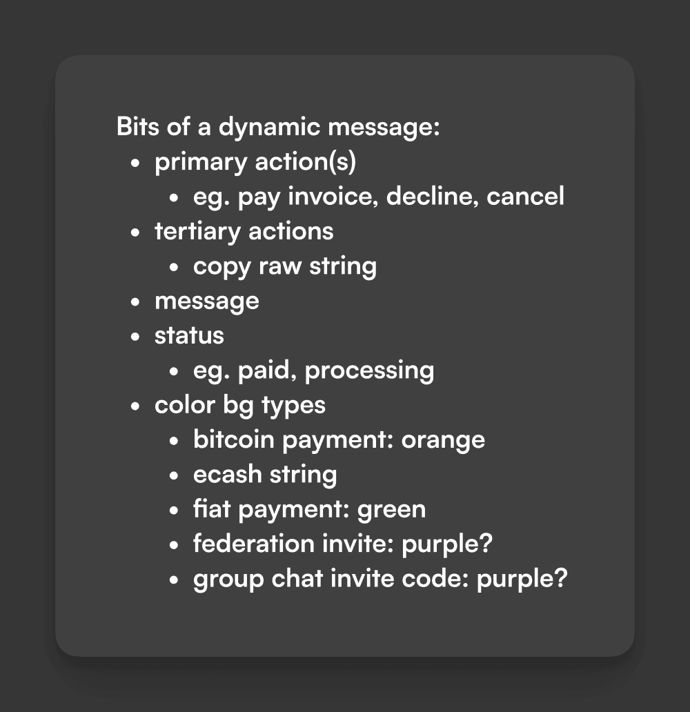 Bits of a dynamic message